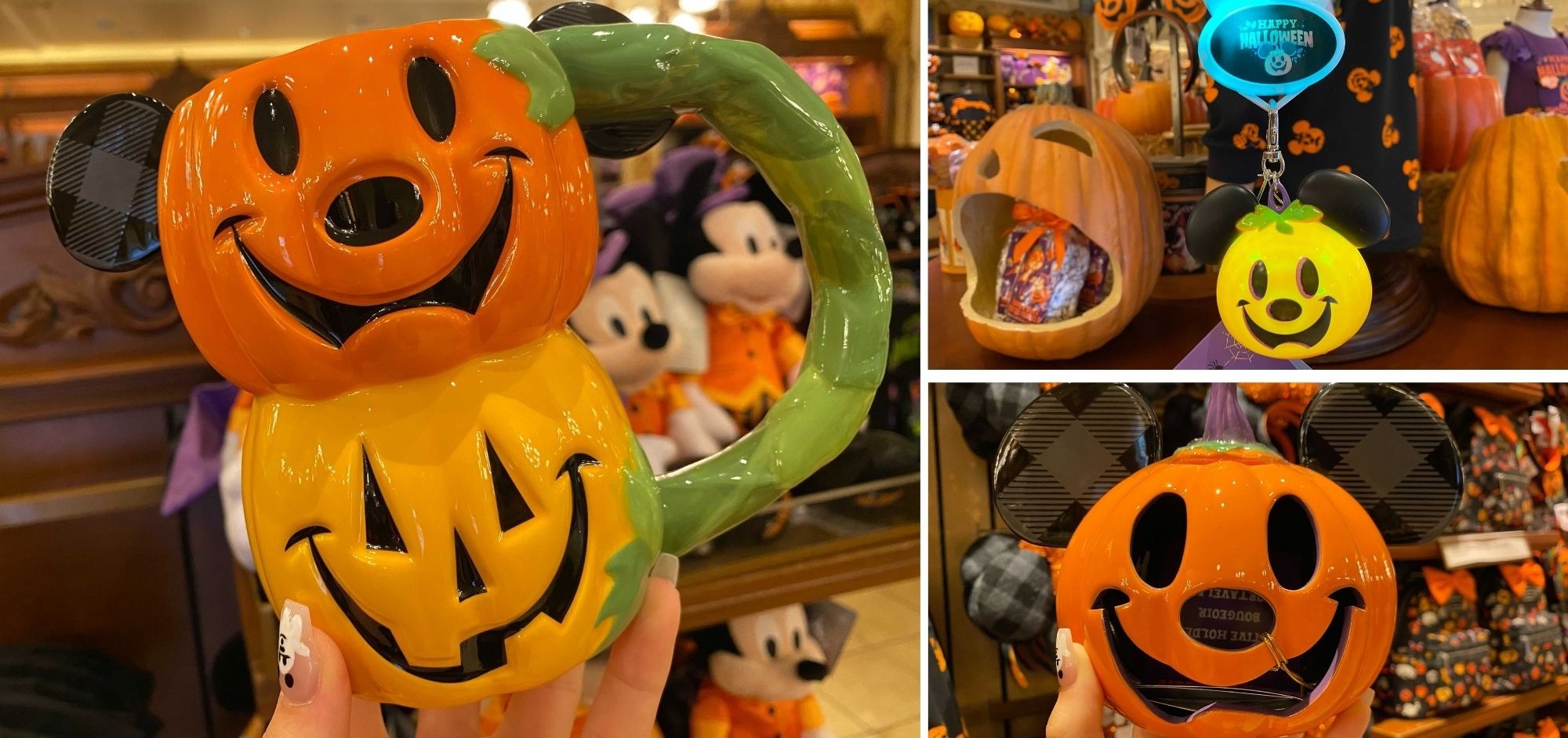 Disney Parks MICKEY MOUSE Happy Halloween Pumpkin Mini Mug Celebrate Today RARE 
