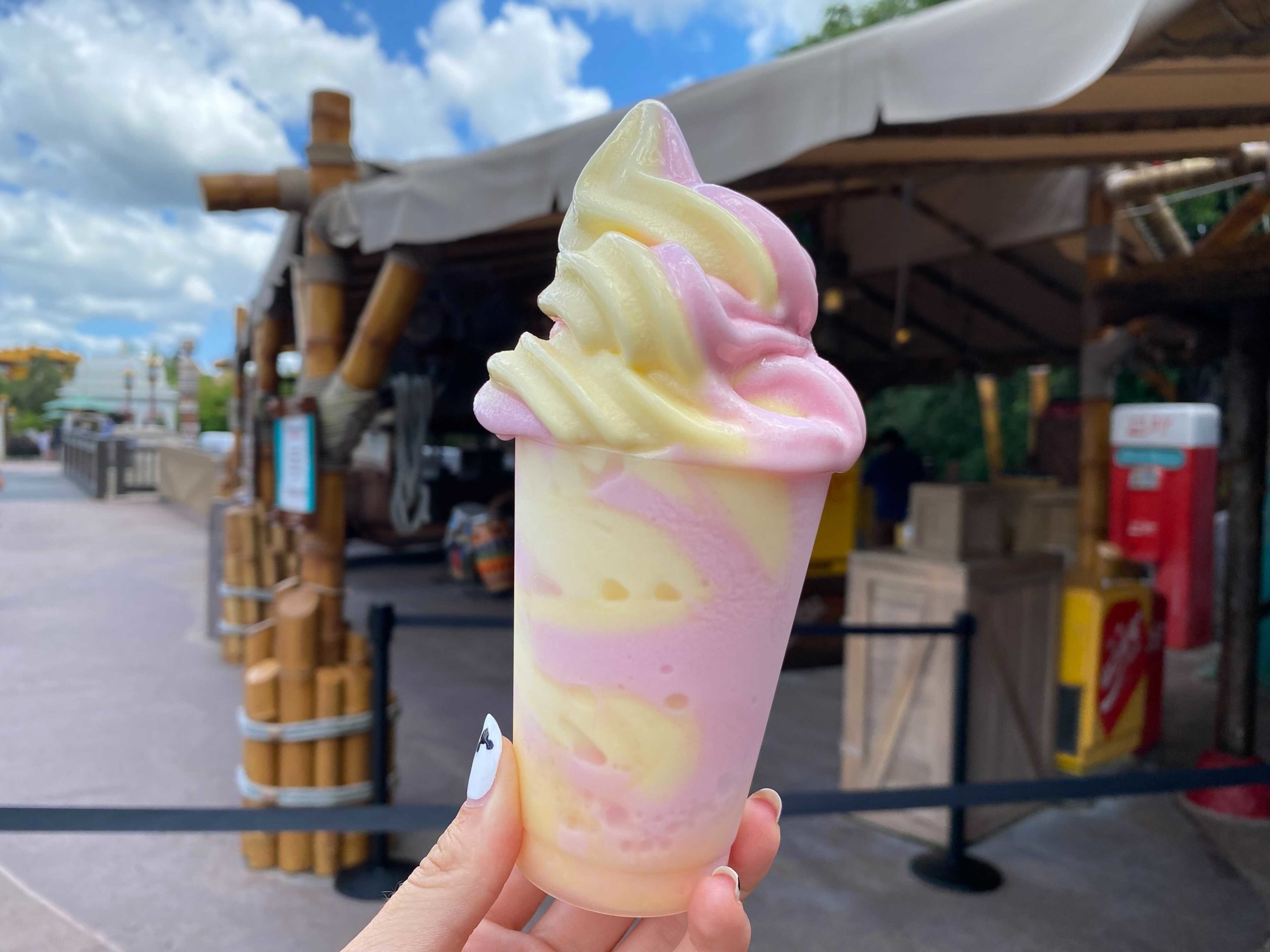 REVIEW WatermelonPineapple Swirl Dole Whip is Now Available at EPCOT