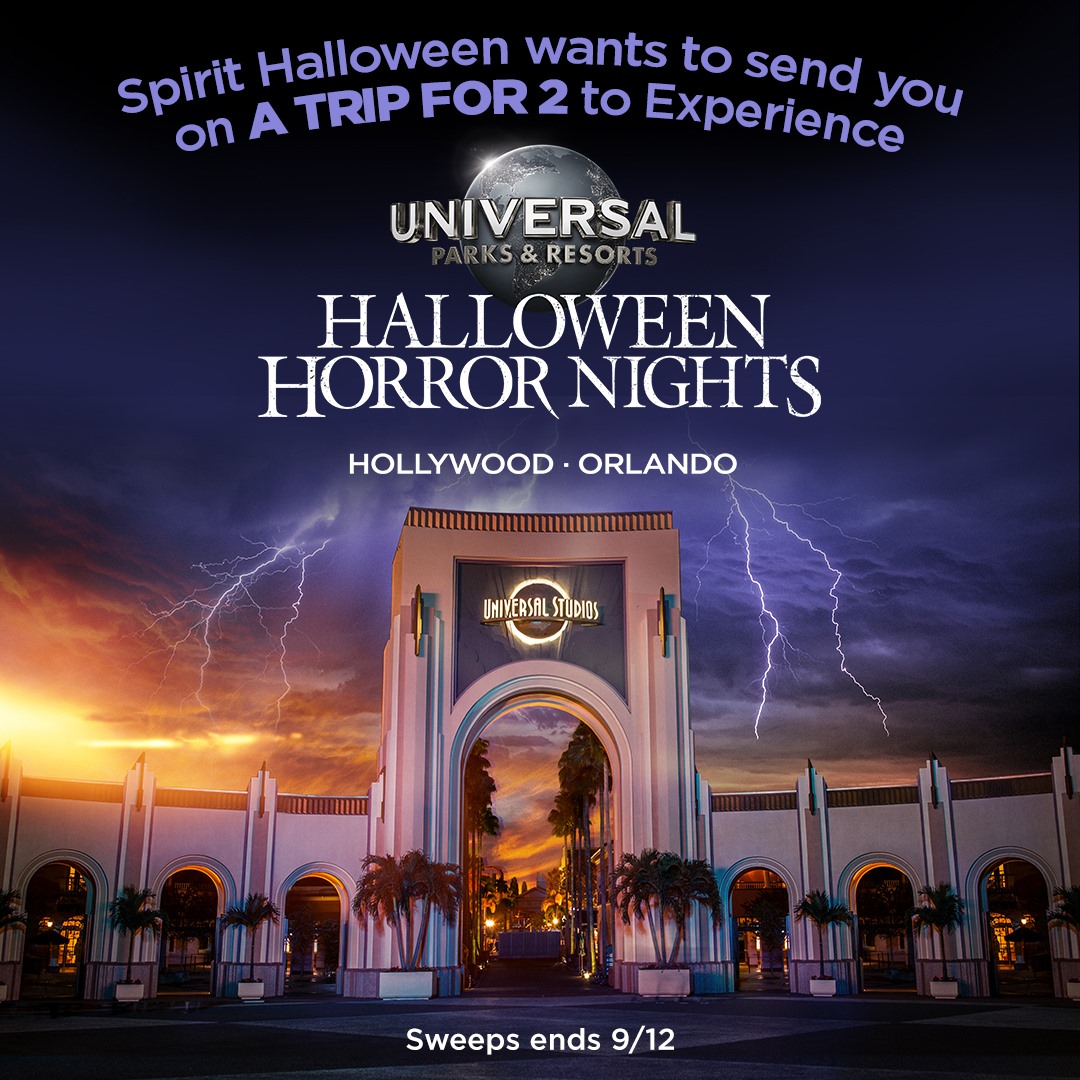 Spirit Halloween Offers Sweepstakes For Trip To Halloween Horror Nights At Universal Studios Florida Or Hollywood Wdw News Today