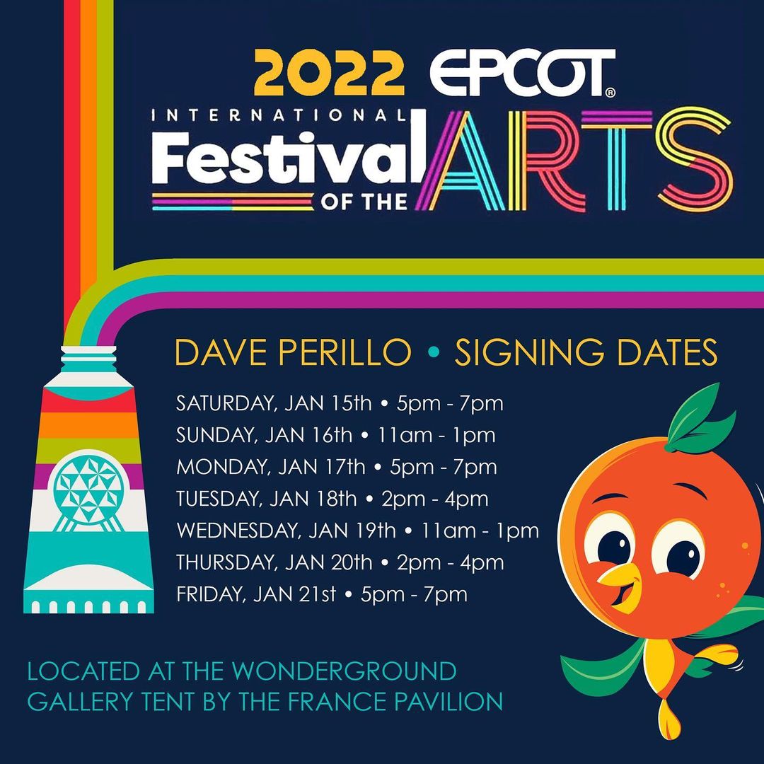 Artist Dave Perillo Reveals Signing Dates for EPCOT International