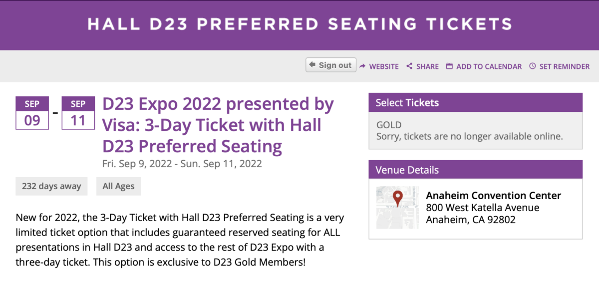 d23 preferred tickets