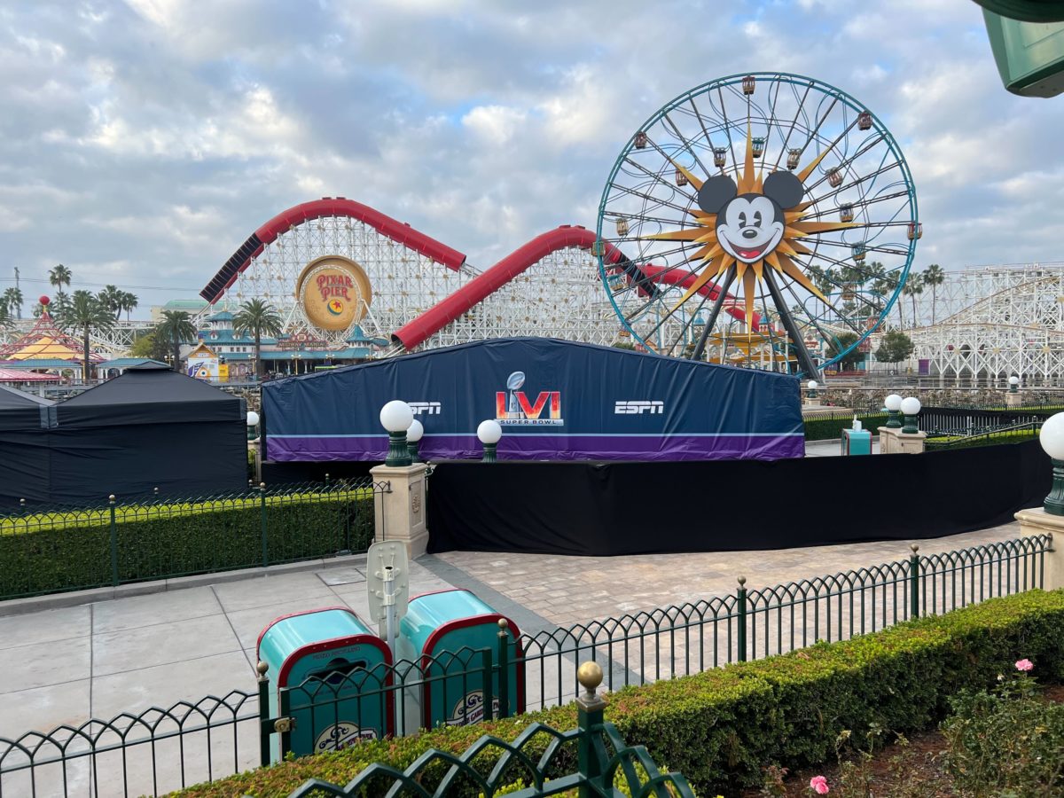 ESPN coverage of Super Bowl LVI happening at Disneyland Resort