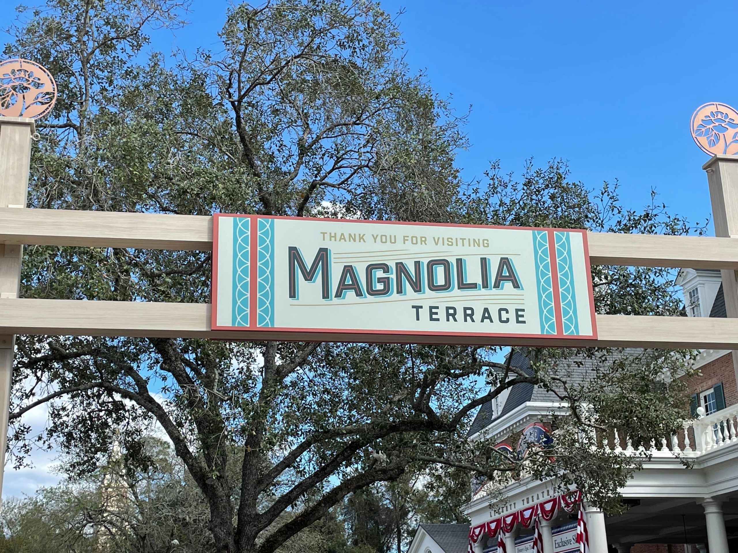 Magnolia Terrace Sign Erected Ahead of EPCOT International Flower