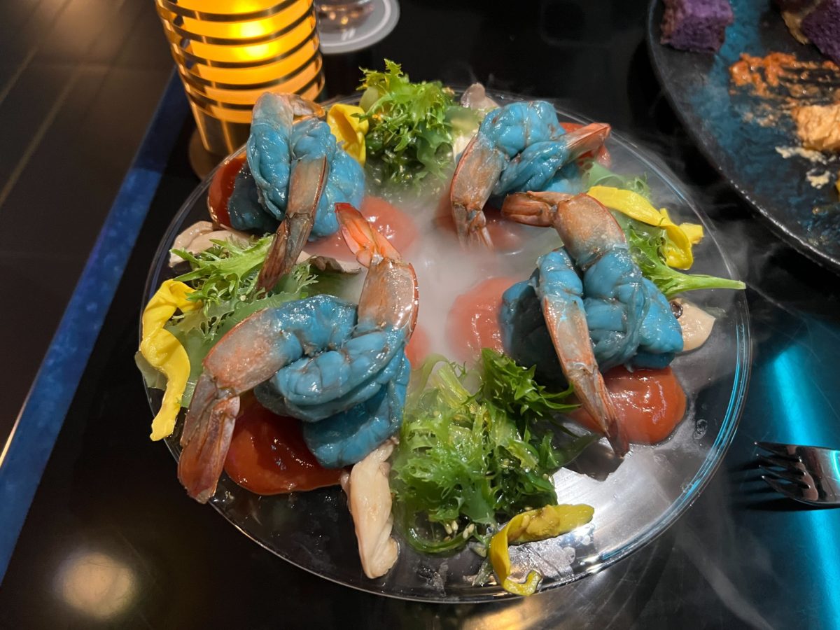 The famous blue shrimp aboard the Star Wars: Galactic Starcruiser
