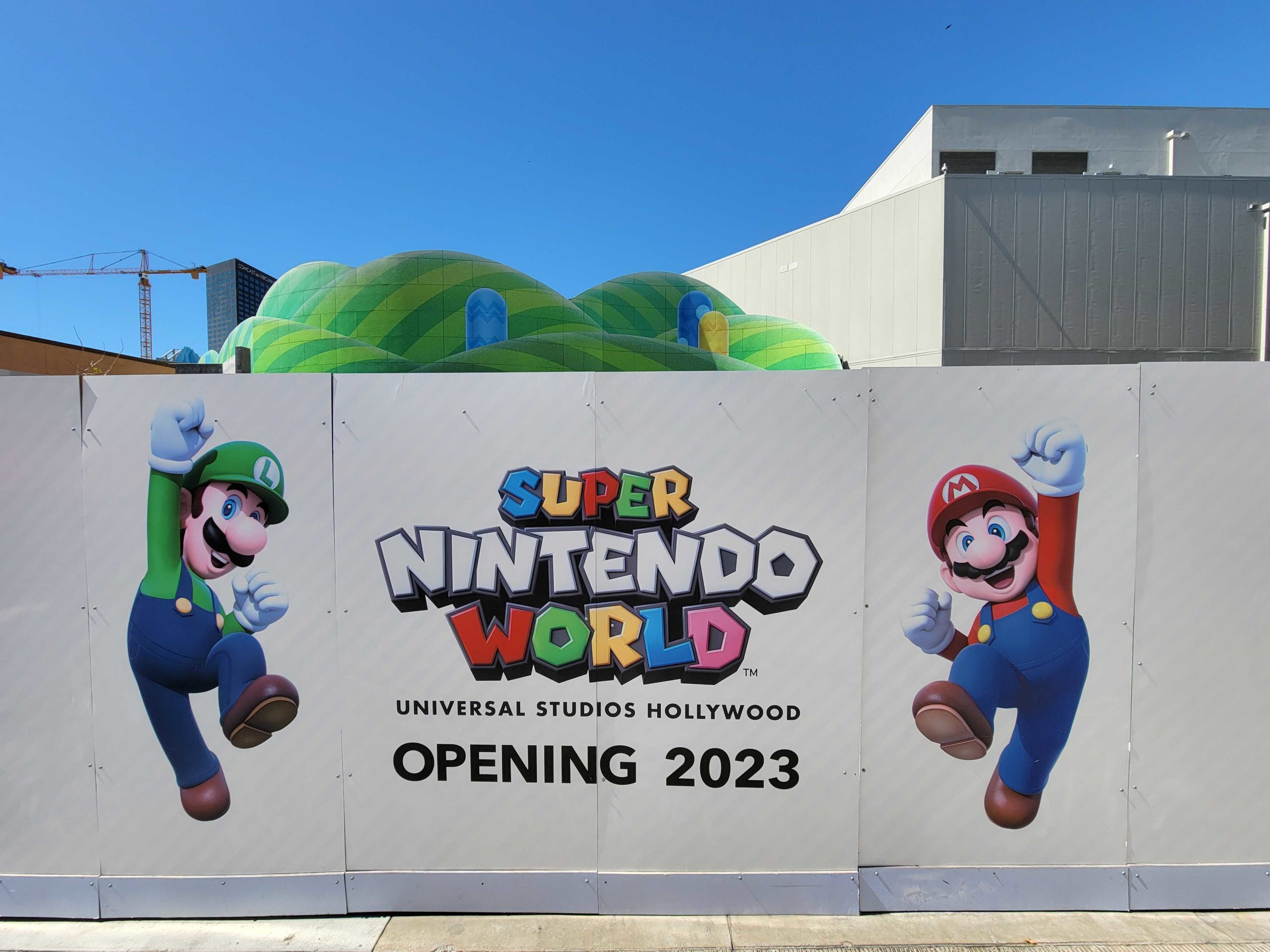 Opening 2023 Sign Added To Super Nintendo World Construction Wall More Details Added To Land 1628