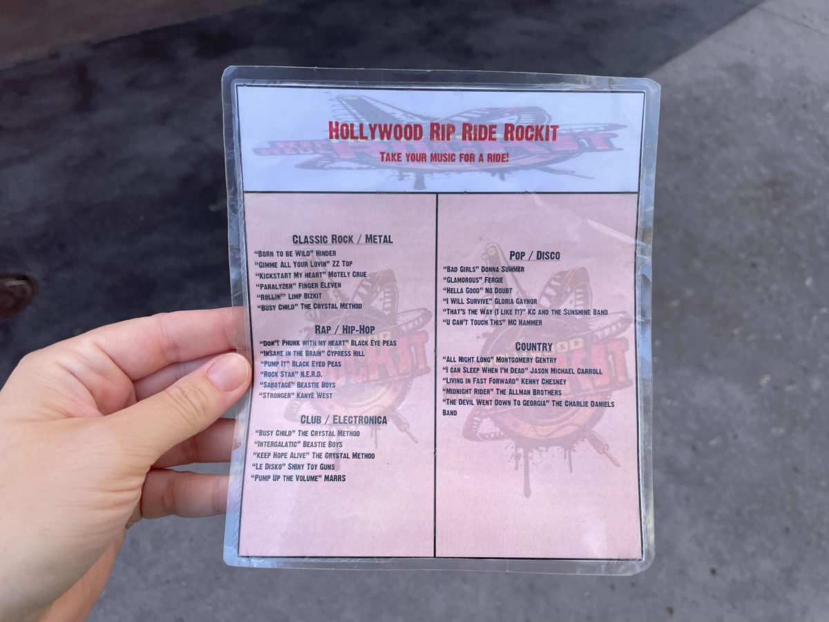 Guide to Secret Song Selections at Hollywood Rip Ride Rockit in