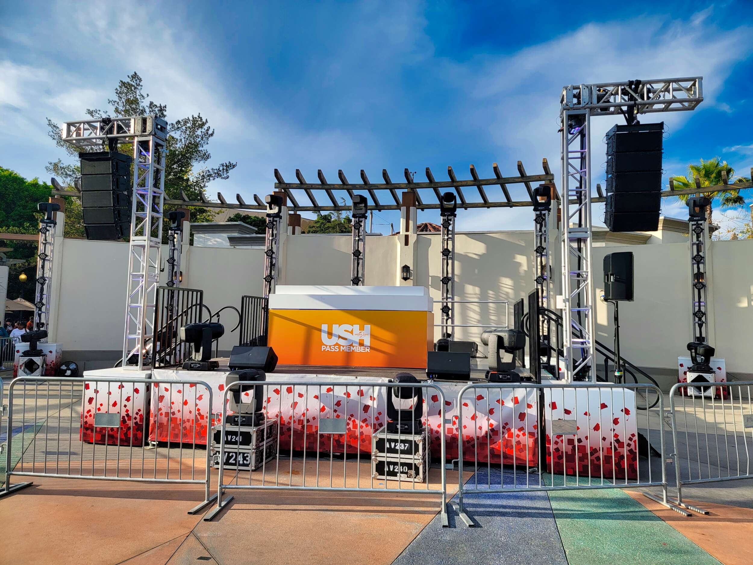 USH Pass Member Park Takeover Night DJ Stage before opening