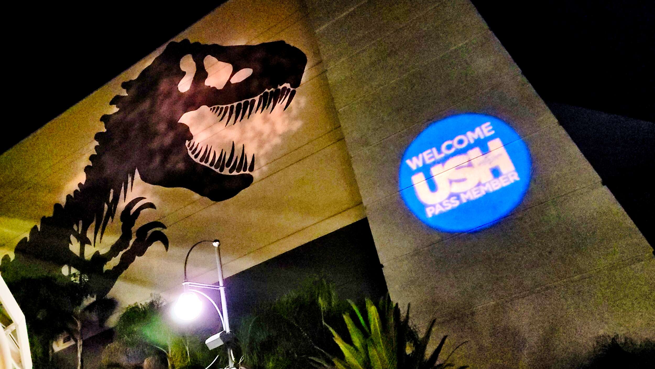 USH Pass Member Park Takeover Night Jurassic World gobo stock