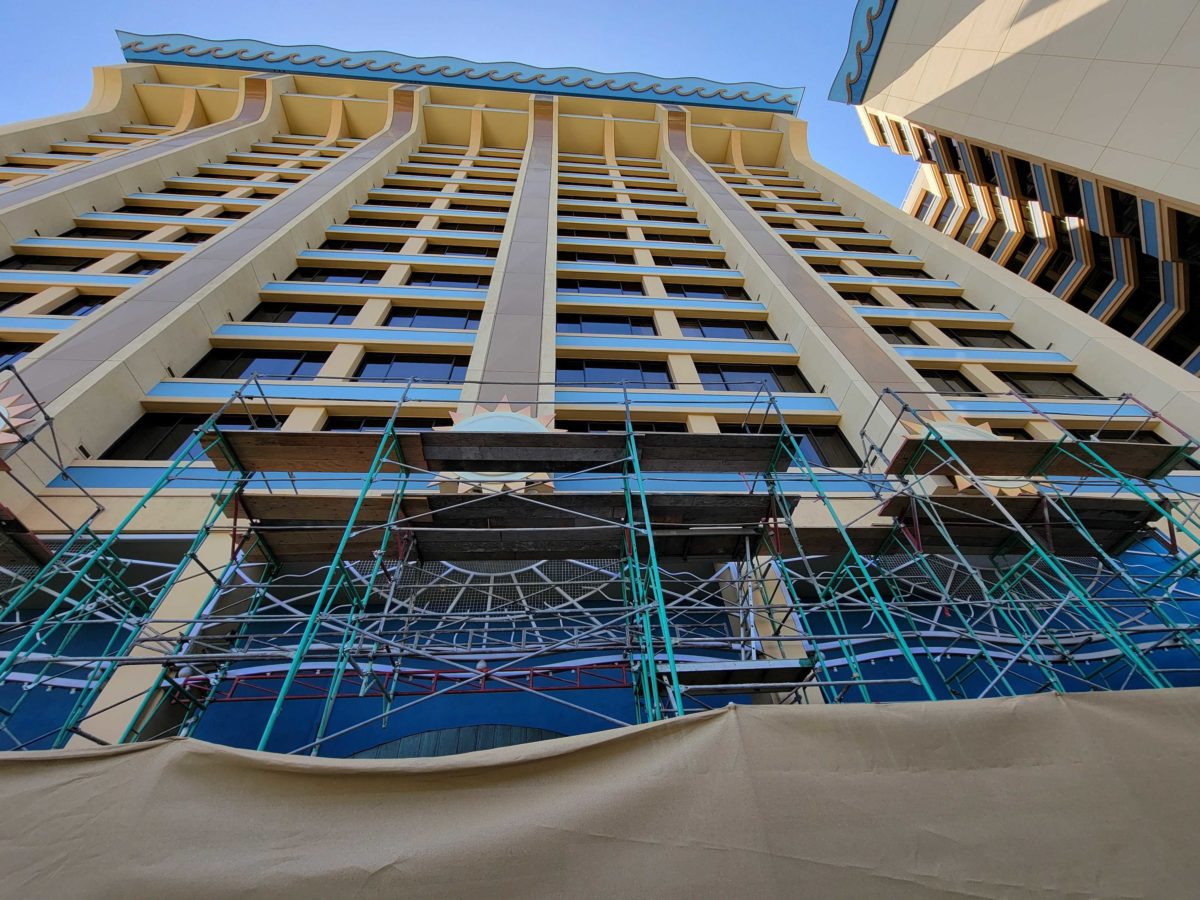 paradise pier hotel facade construction 6 7 22 4