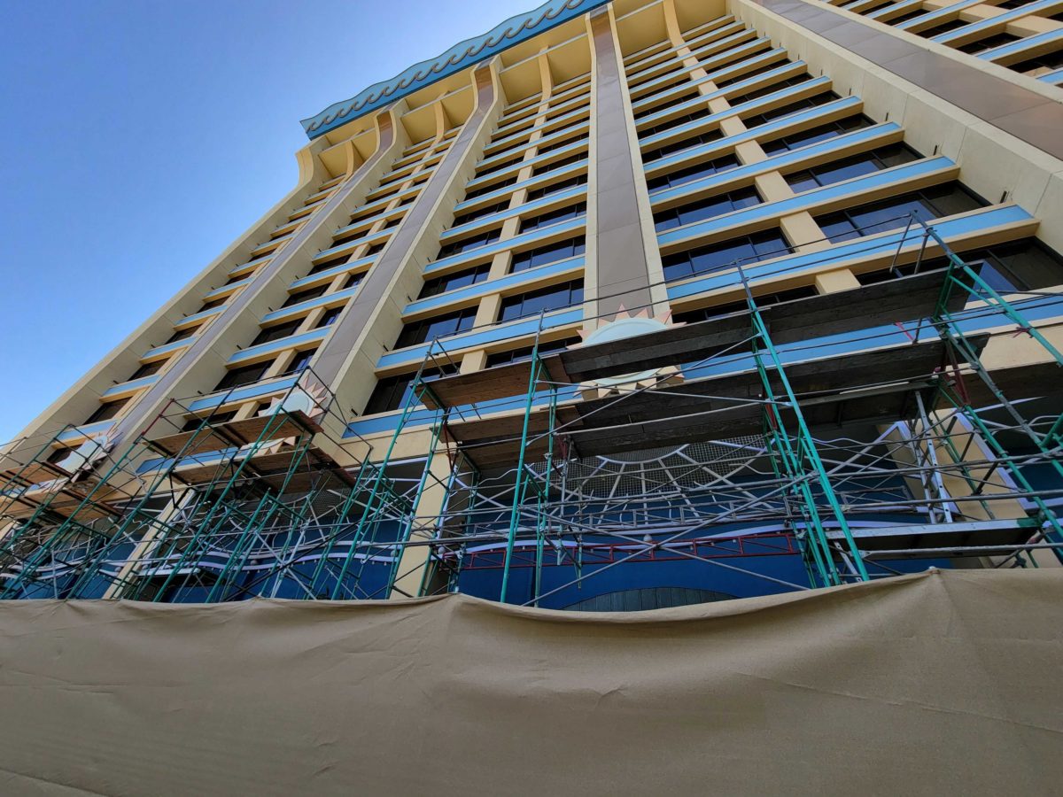 paradise pier hotel facade construction 6 7 22 5