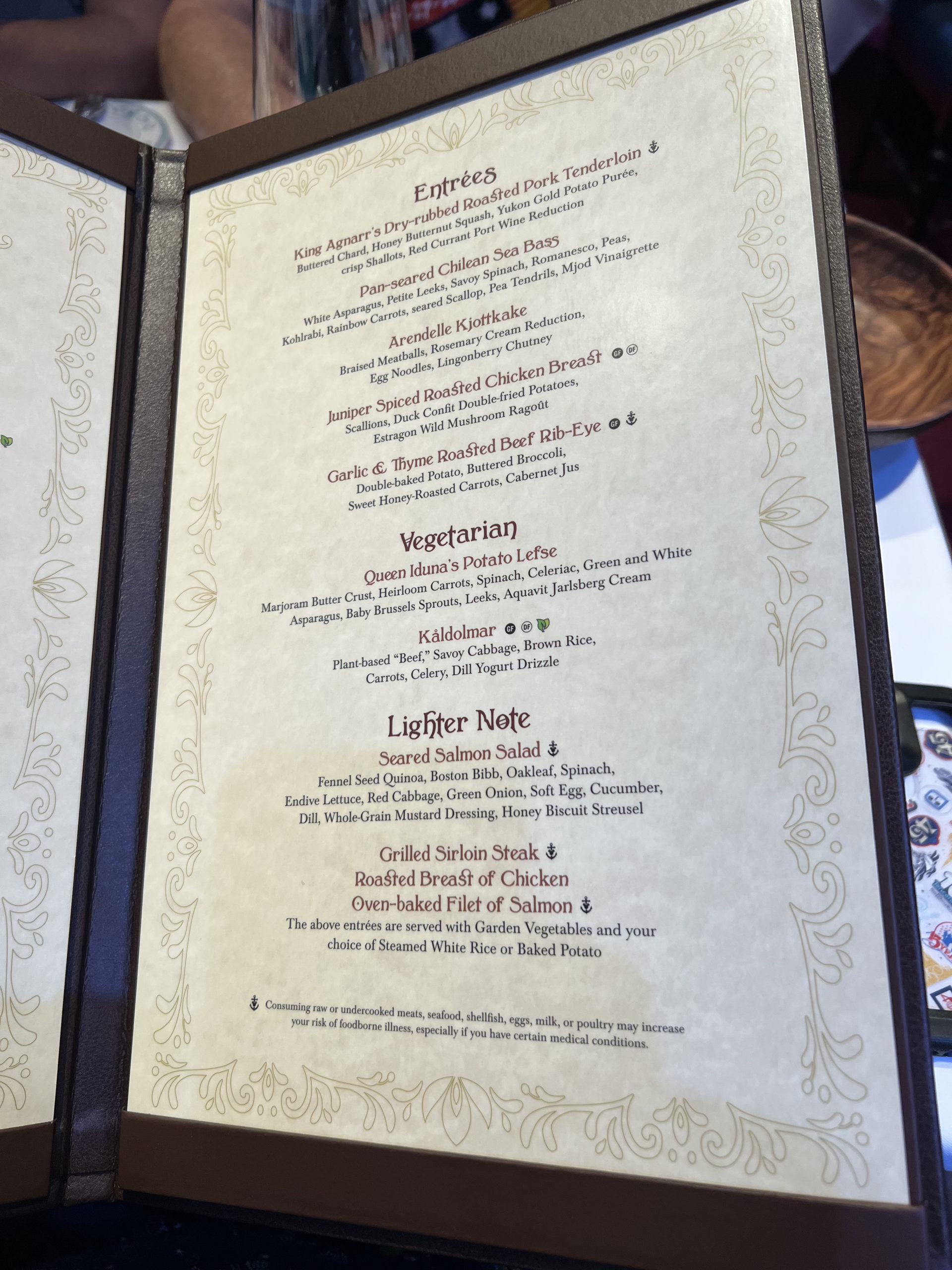DCL Disney Wish Arendelle A Frozen Dining Adventure menu 1 scaled