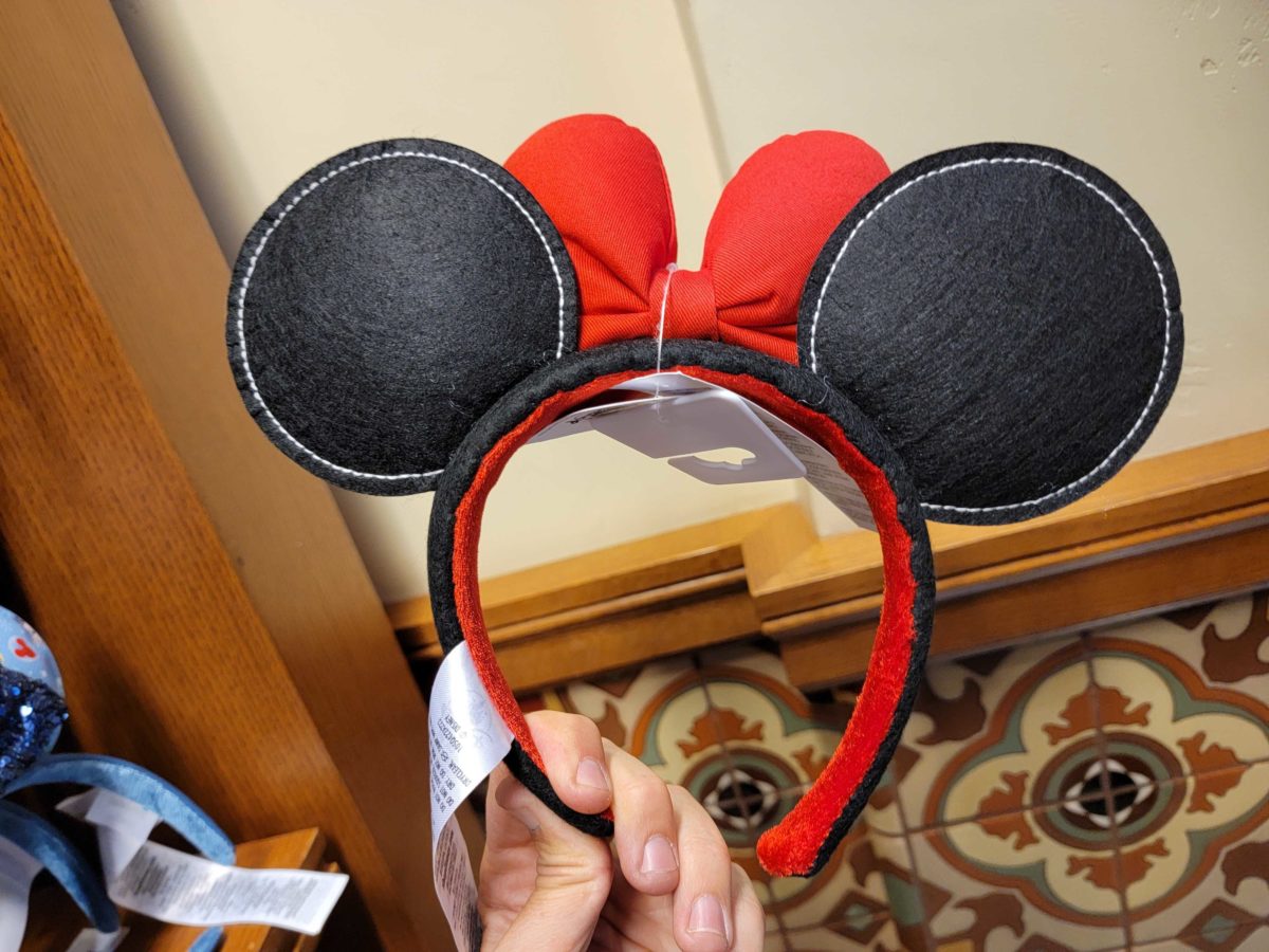 DL Homespun Minnie ear headband 1