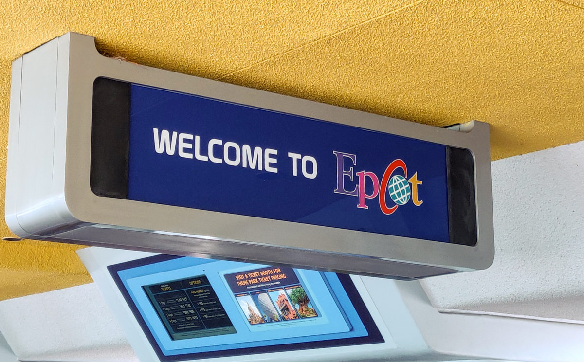 EPCOT ticket booth sign 2
