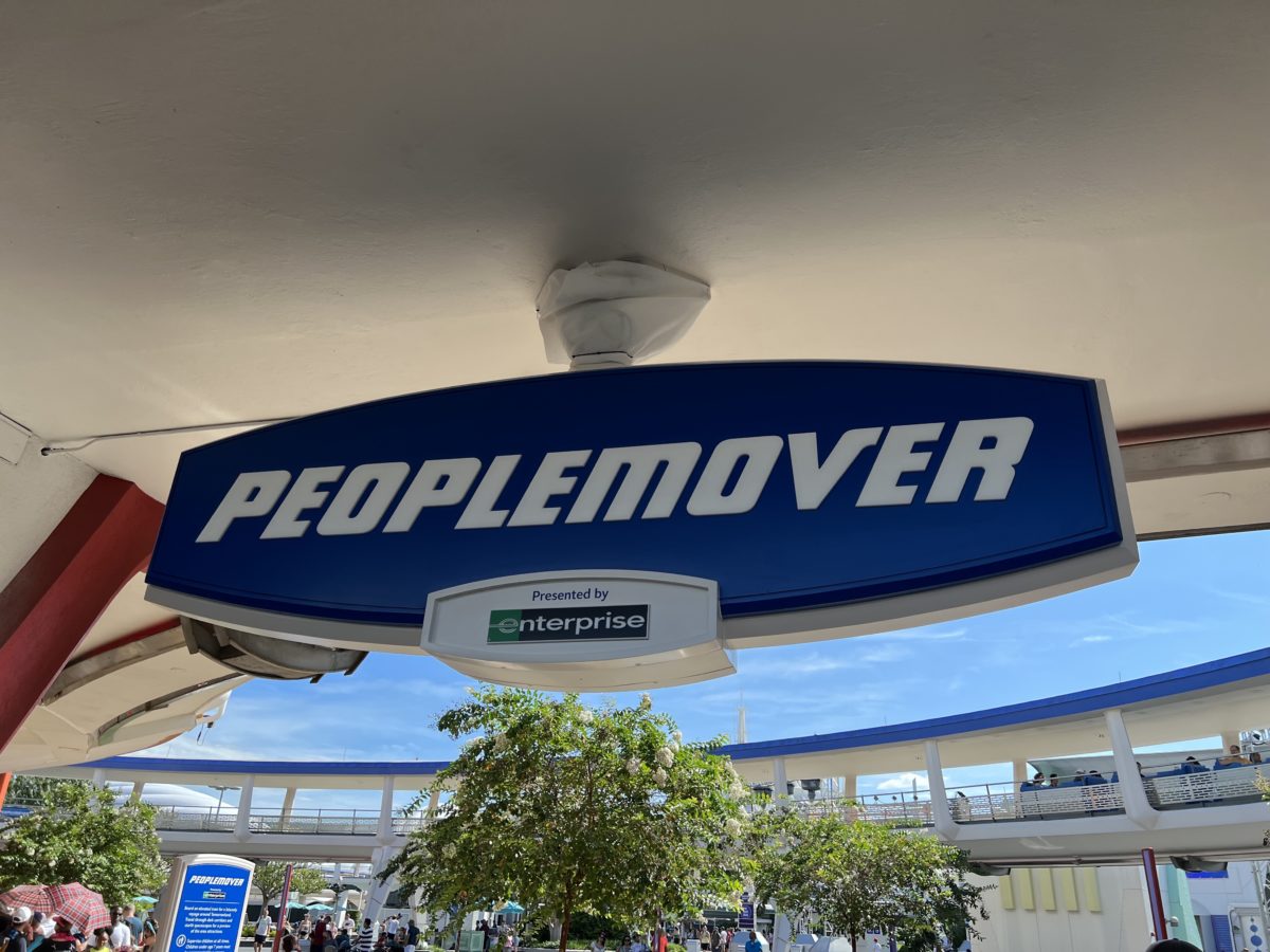 A new sign at the Tomorrowland Transit Authority PeopleMover
