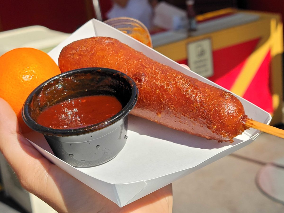Spicy Asian-Style Dipping Sauce with Corn Dog