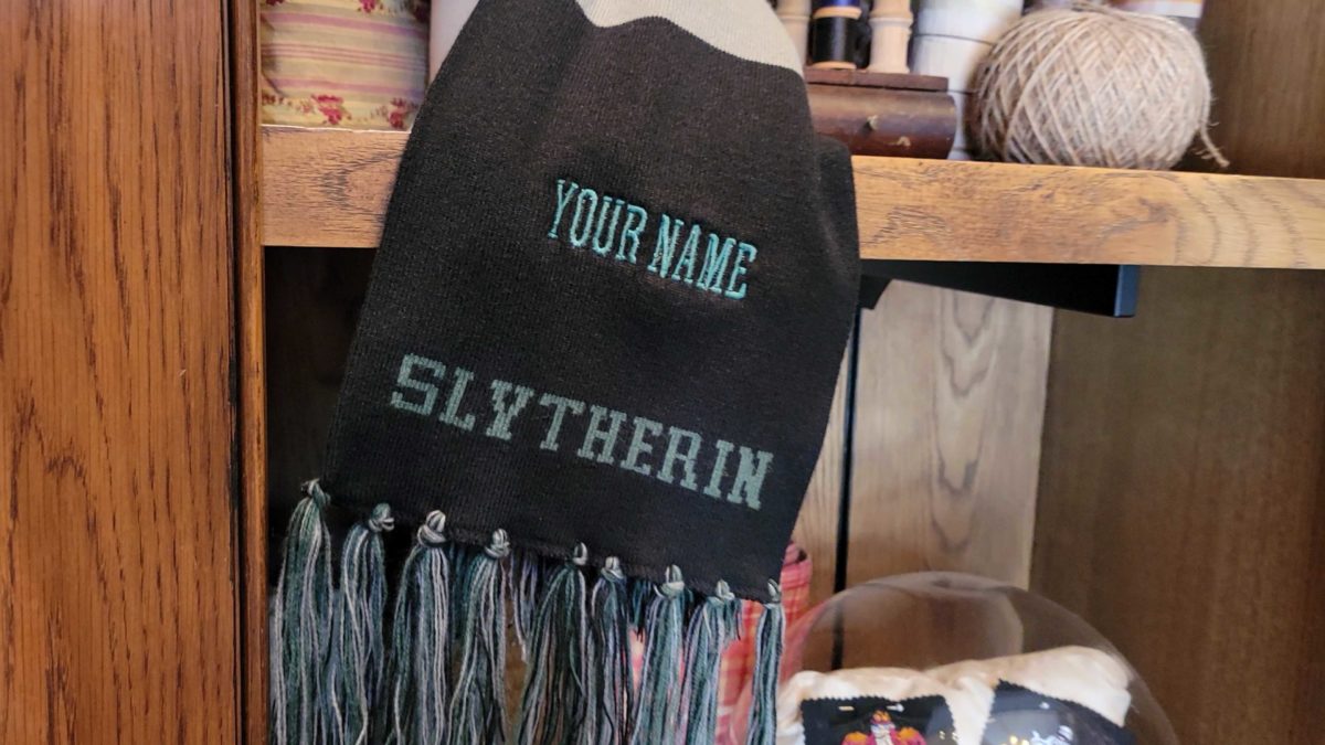 embroidered slytherin scarf
