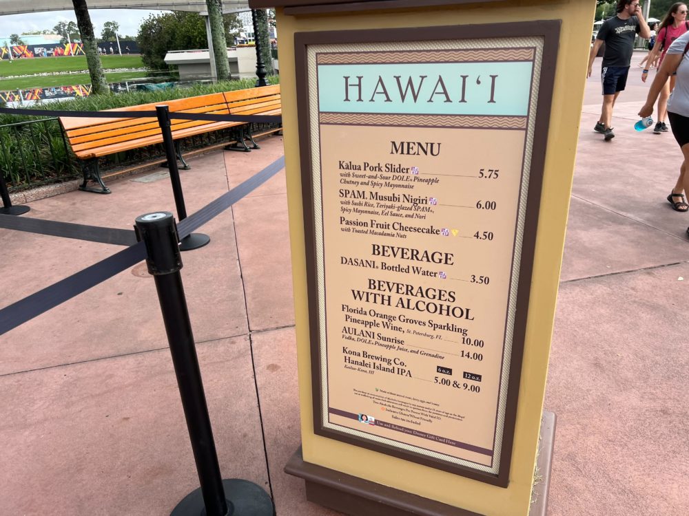 hawaii menu