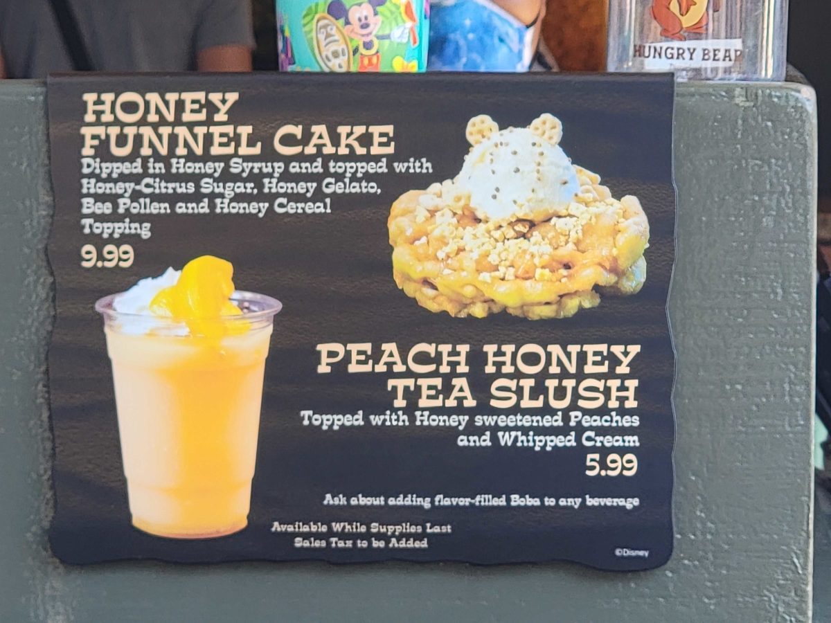 honey funnel cake menu