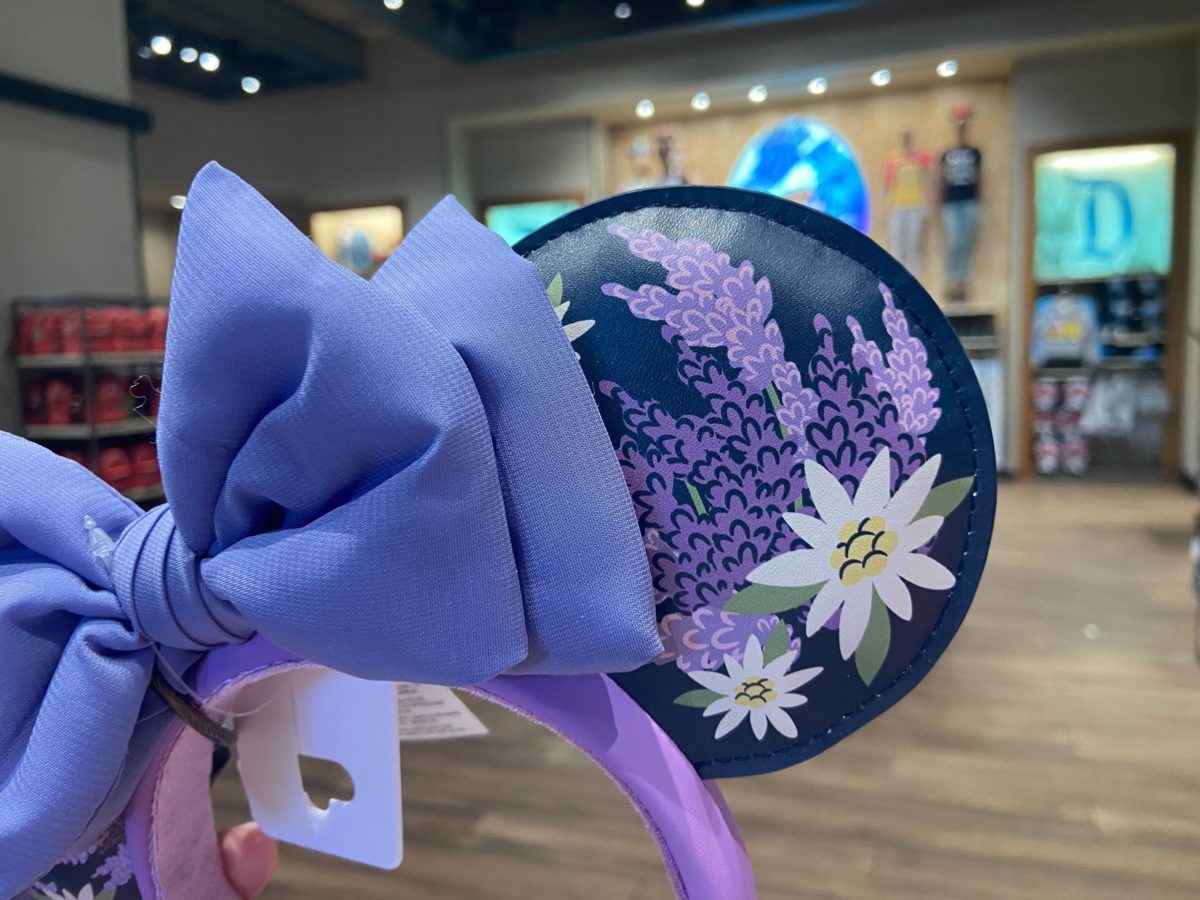 lavender floral minnie ear headband 3