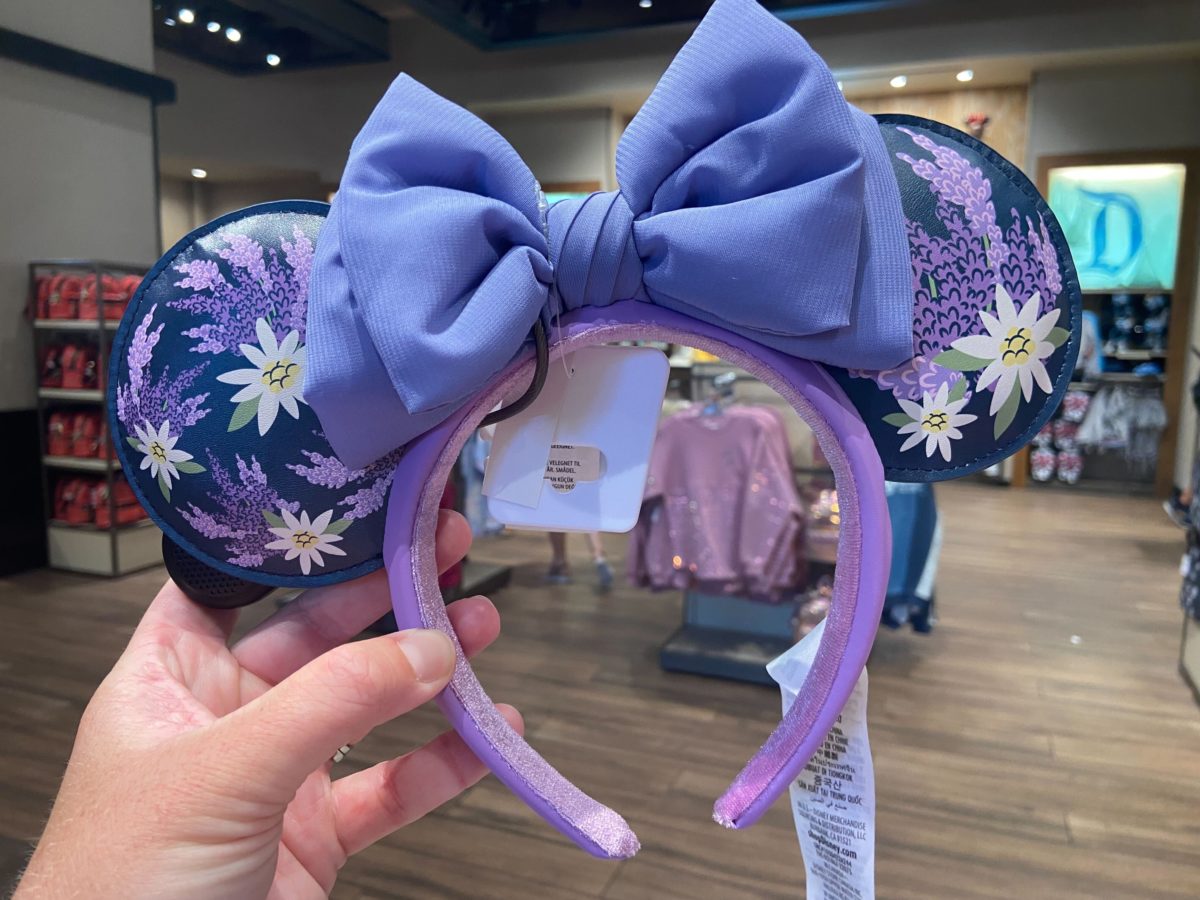 lavender floral minnie ear headband 4