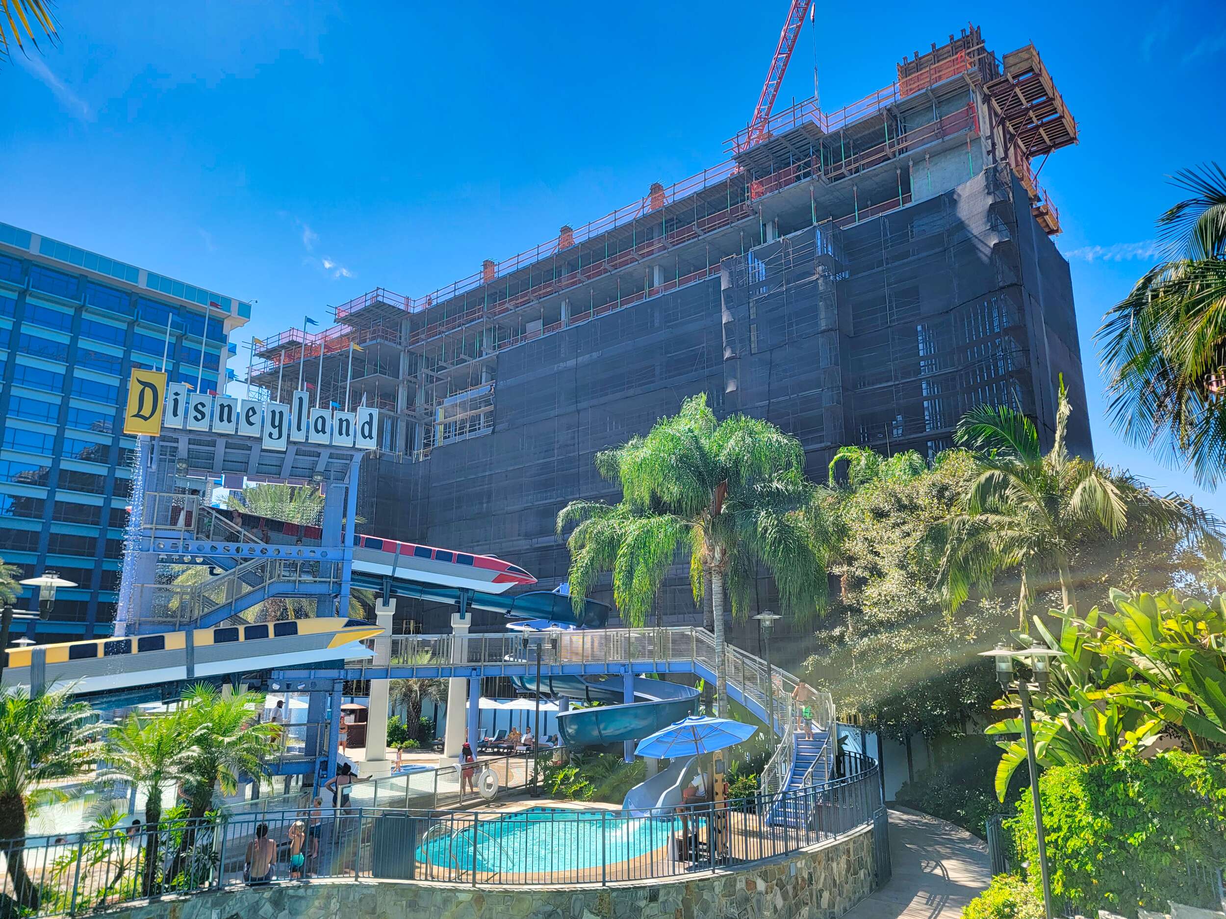 Disneyland Hotel Construction with Pool