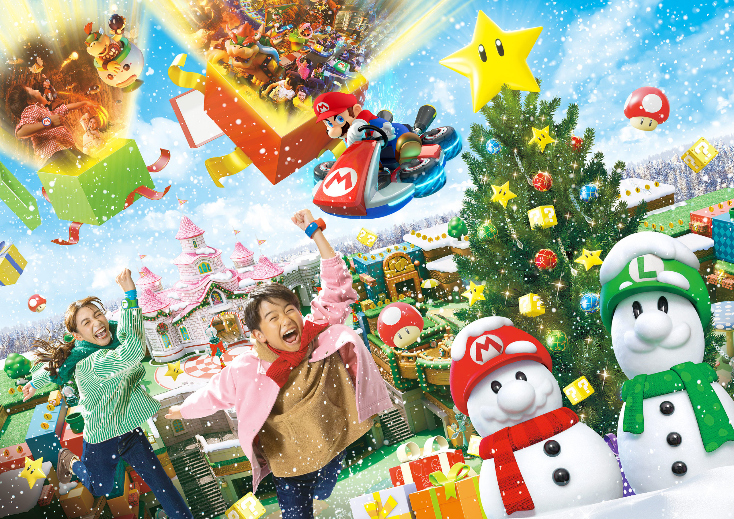 Super Nintendo World Christmas Decor Press scaled