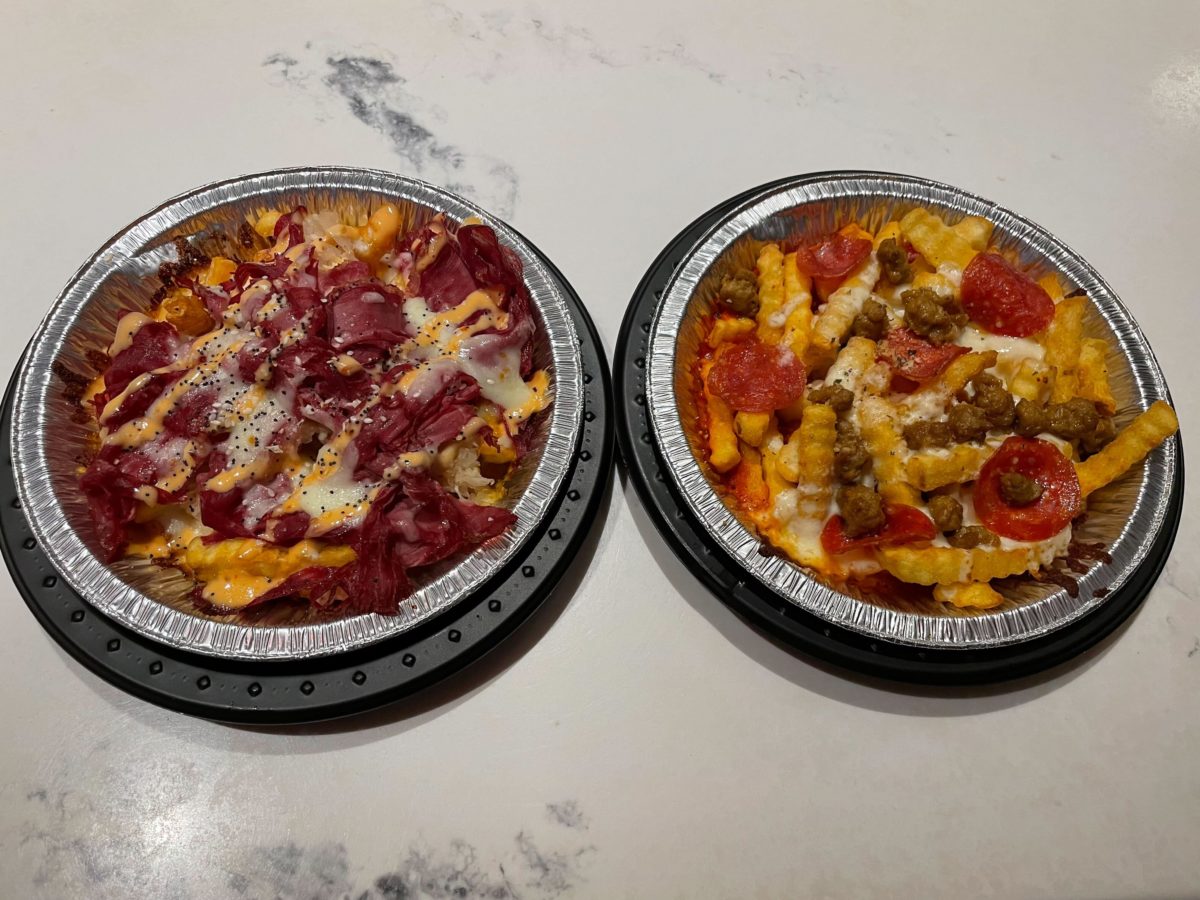 Reuben fries and classic pizza fries