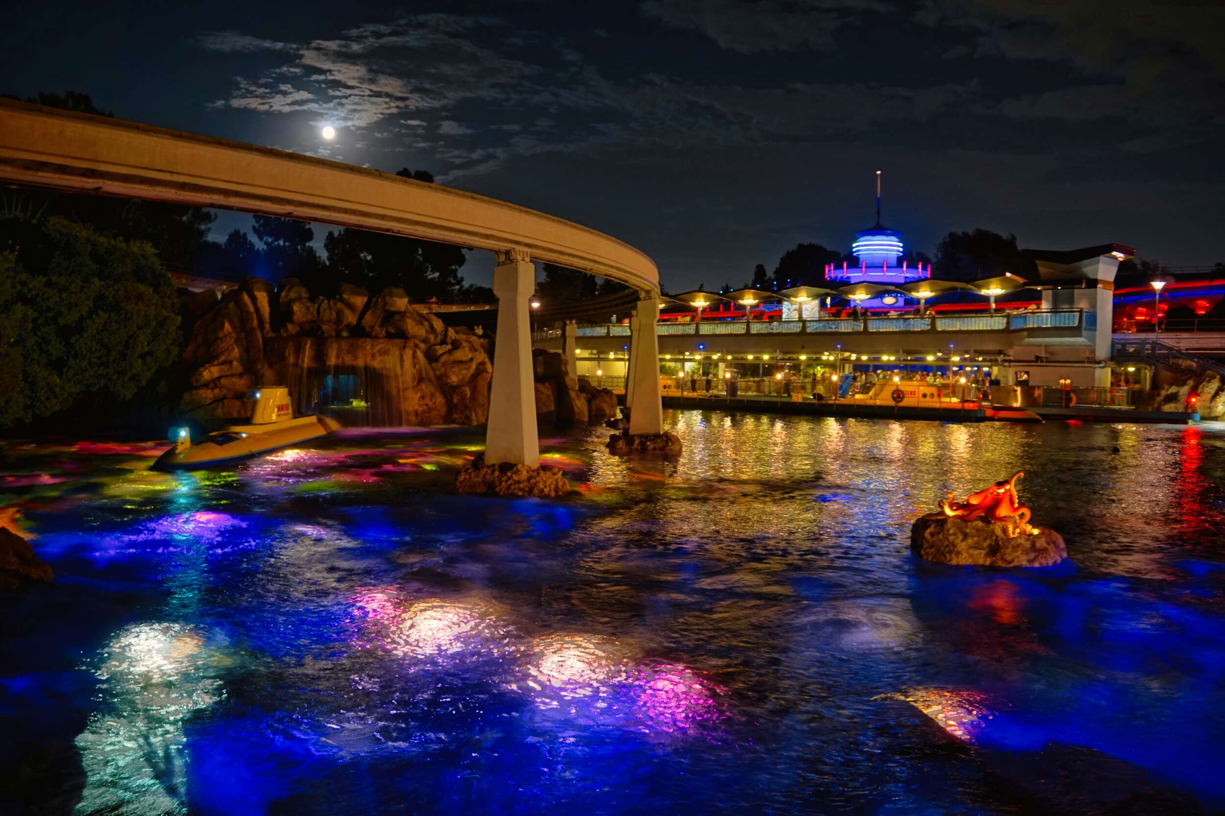 Finding Nemo Submarine Lagoon under the moon stock 2