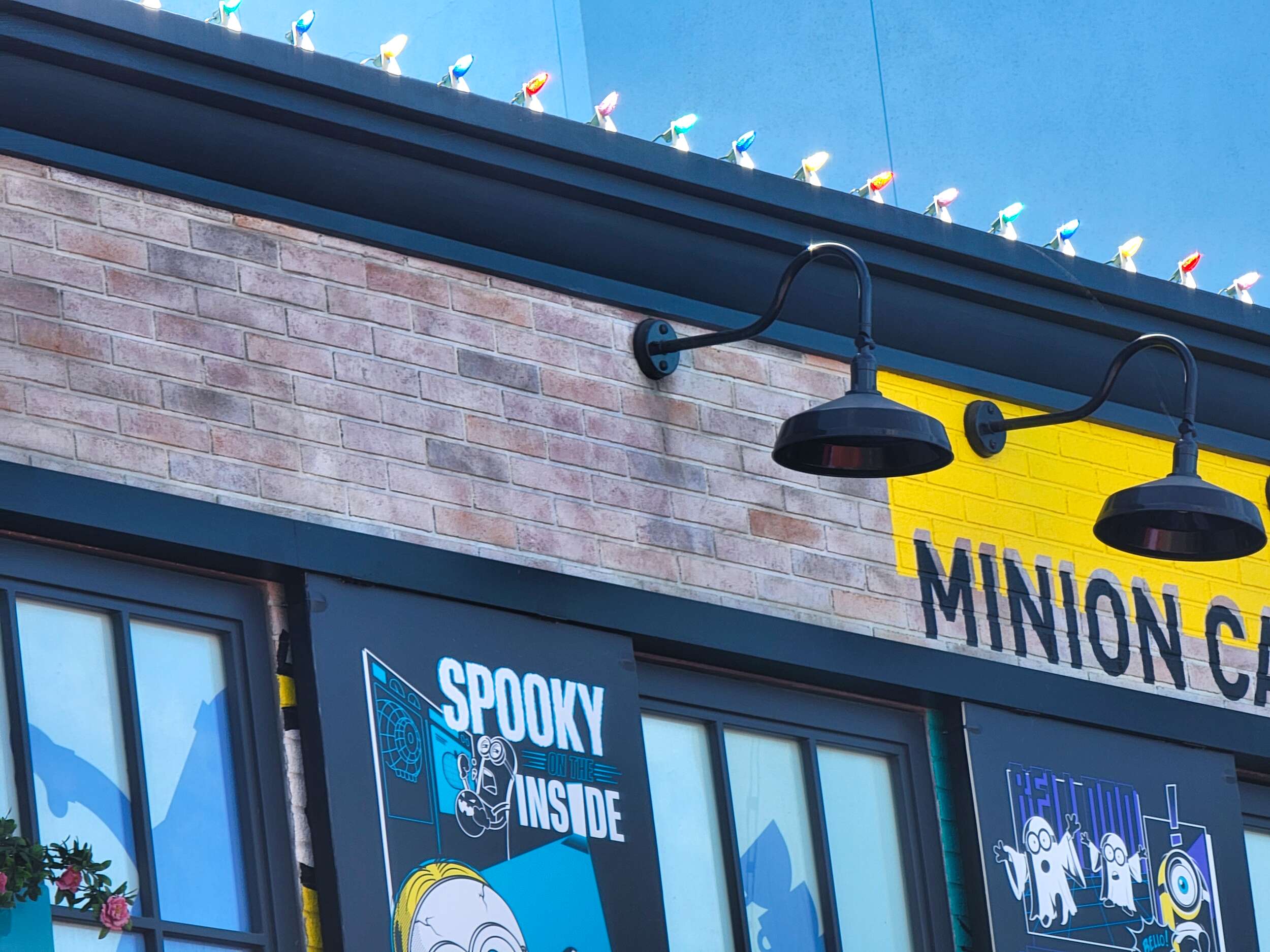 USH Minion Cafe Halloween and Christmas Lights 2