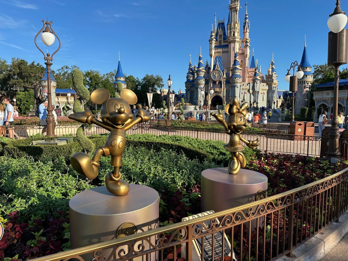 Walt Disney World fab 50 Statues Magic Kingdom Mickey Minnie stock