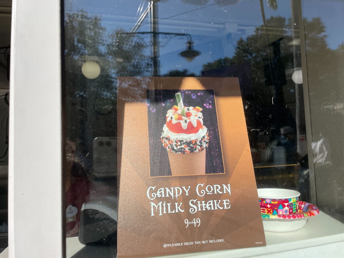 candy corn milkshake menu sign 2022