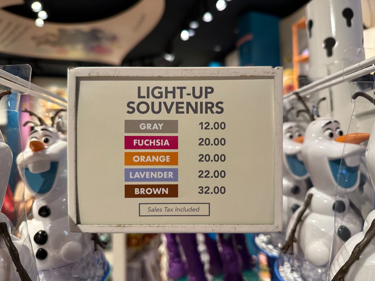 Prices increased on light-up souvenirs