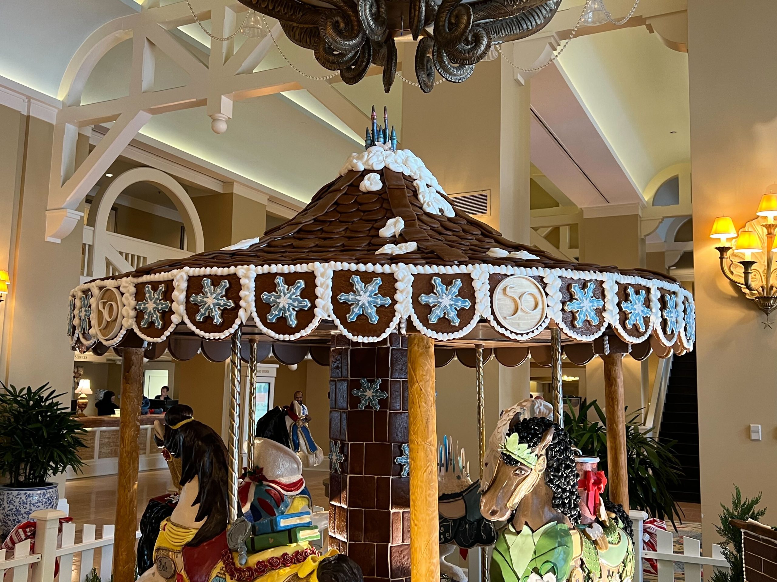 Beach club carousel gingerbread canopy detail