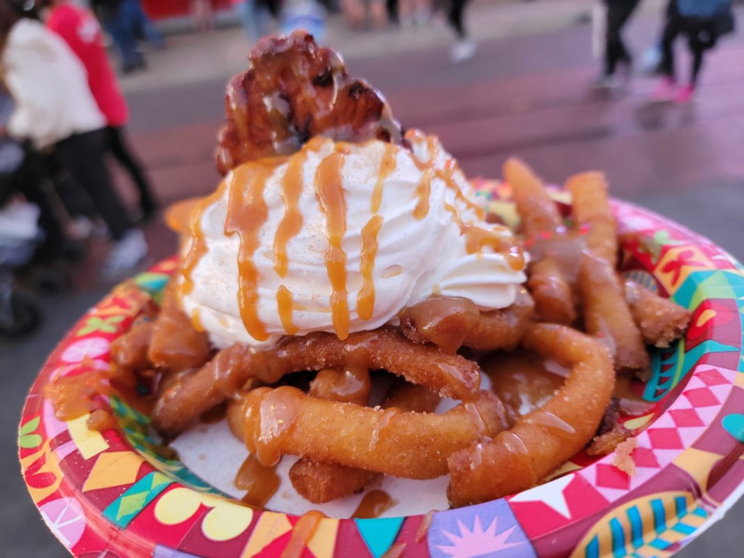 Bananas Foster Funnel Cake Fries