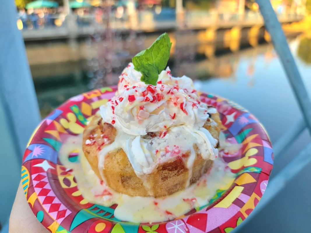 DCA 2022 Festival of Holidays Pacific Wharf Cafe Peppermint Bread Pudding 2