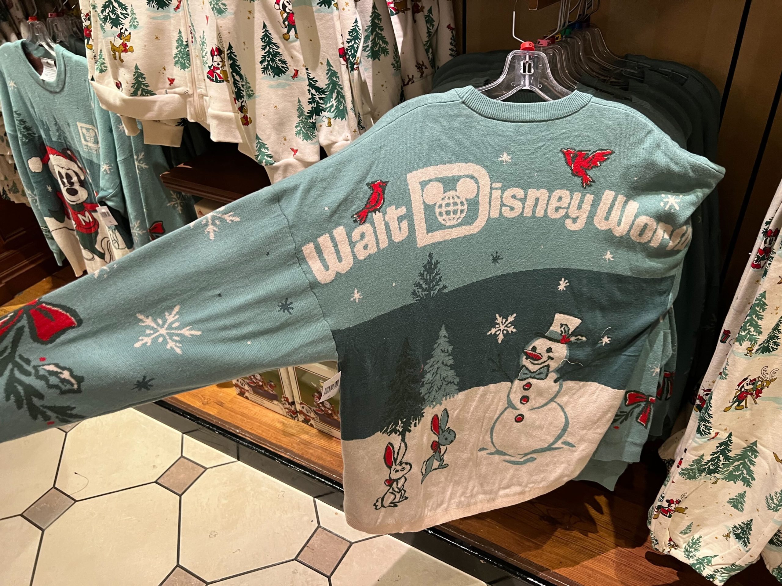 Mickey Mouse Adult holiday spirit jersey sweater back 2