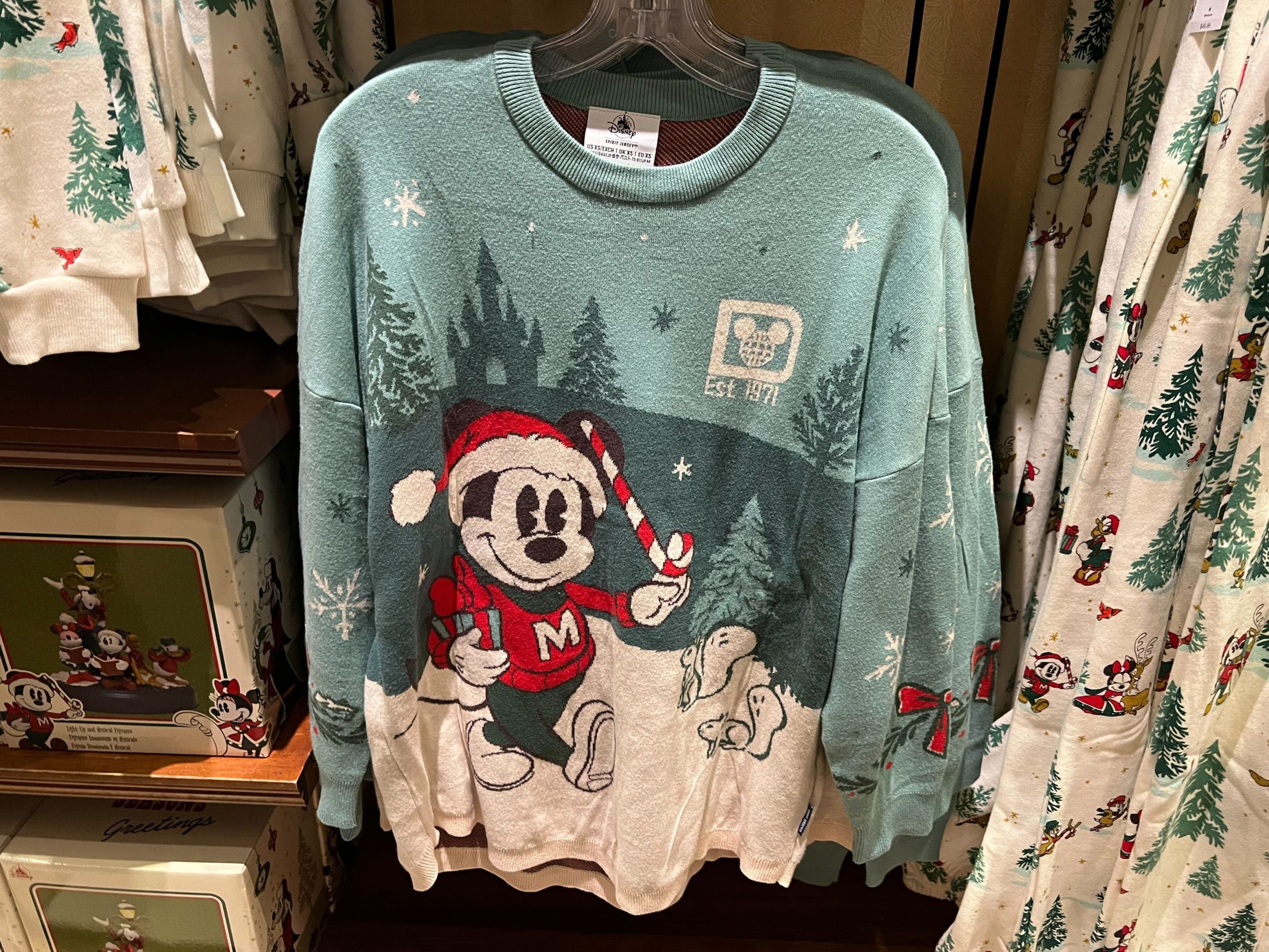 Mickey Mouse Adult holiday spirit jersey sweater overview