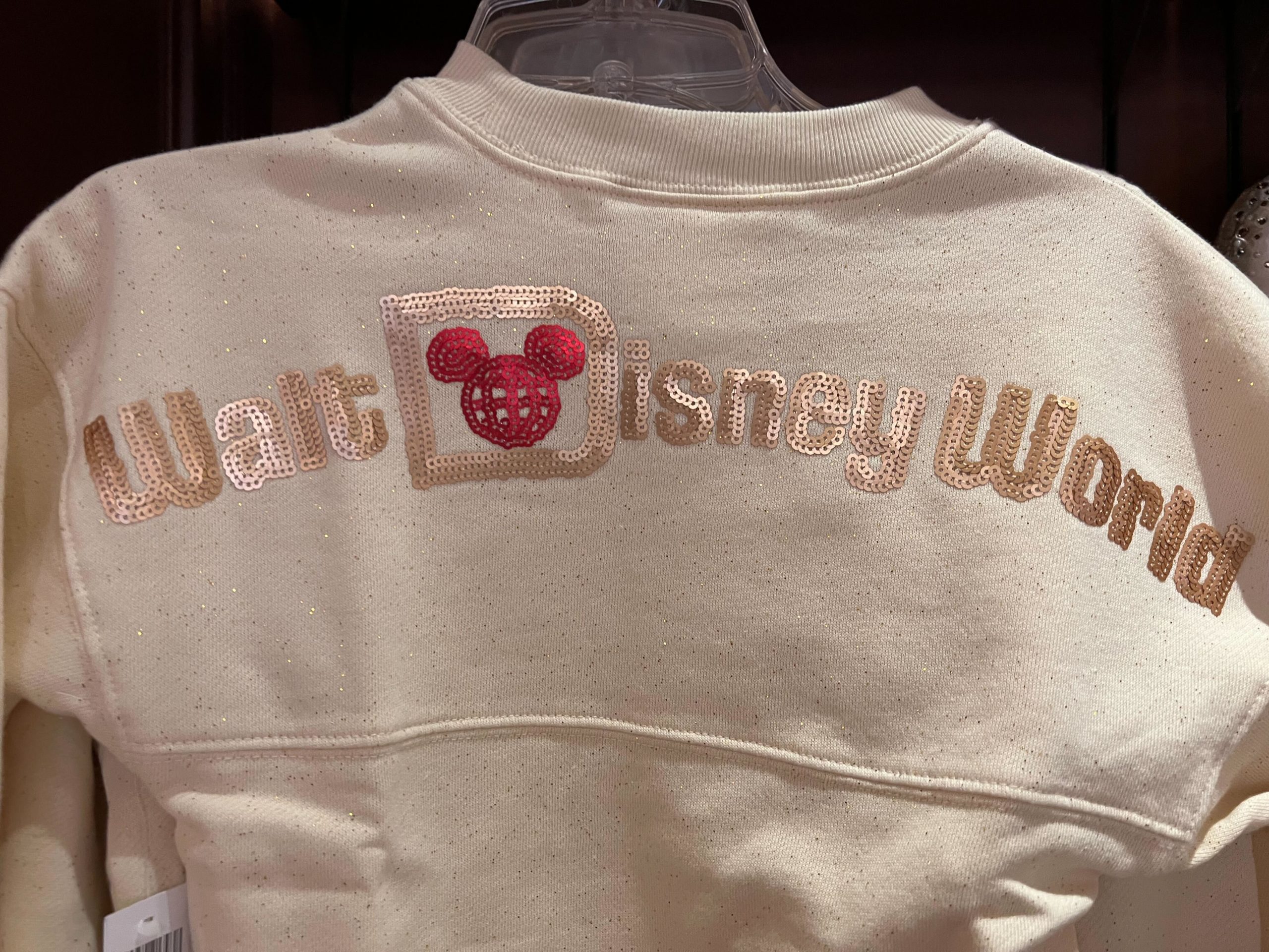 Mickey head youth holiday spirit jersey upper back detail