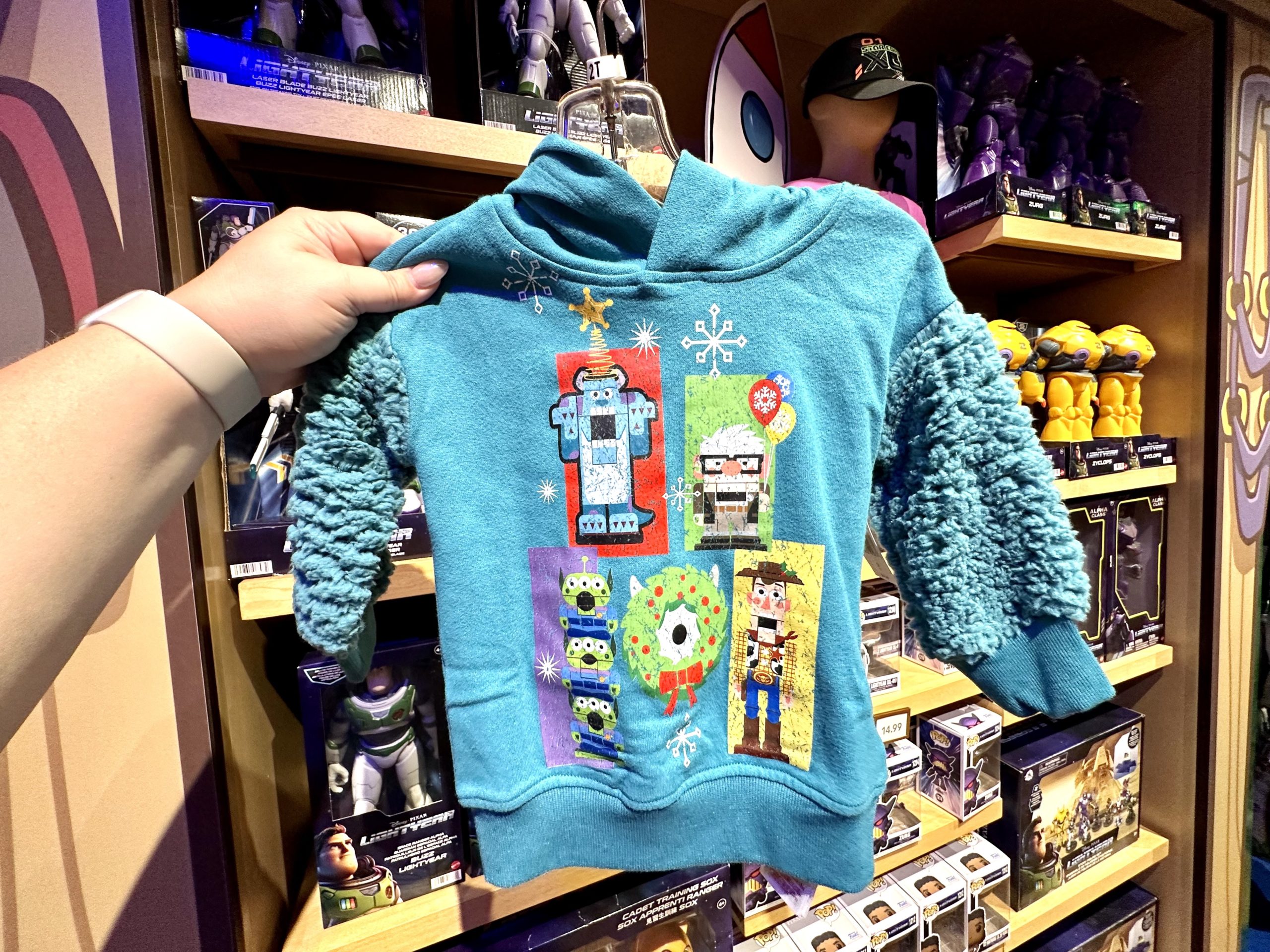 Pixar Holiday Youth Sherpa Hoodie scaled