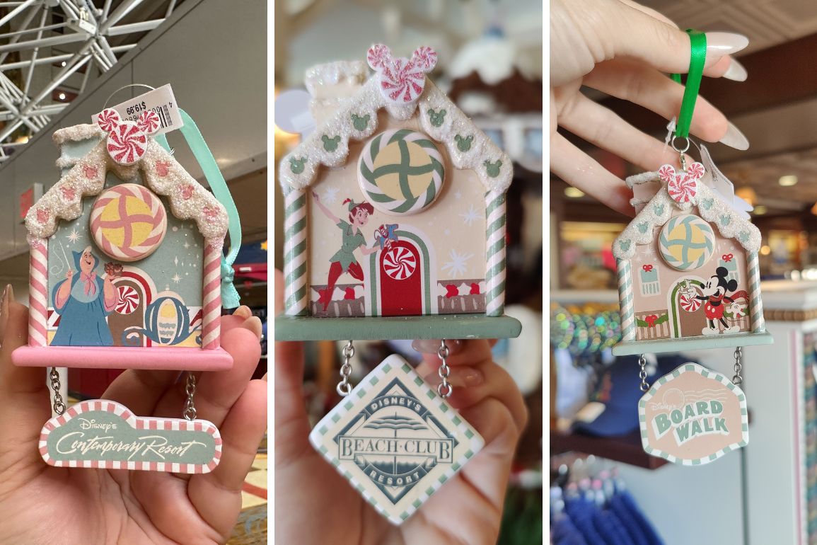 WDW resort gingerbread house ornaments college
