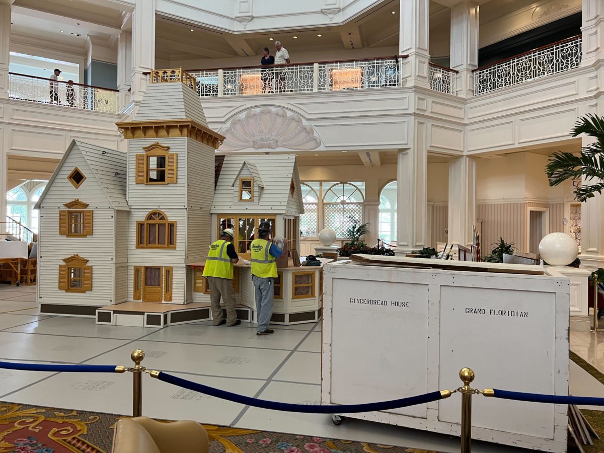 grand floridian gingerbread house construction begins 6