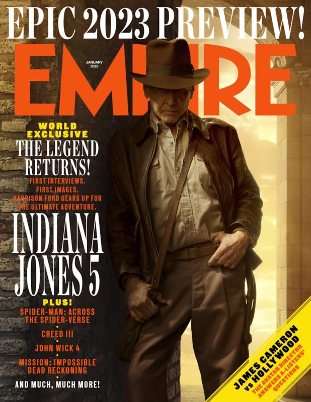 Empire cover featuring Harrison Ford as Indiana Jones