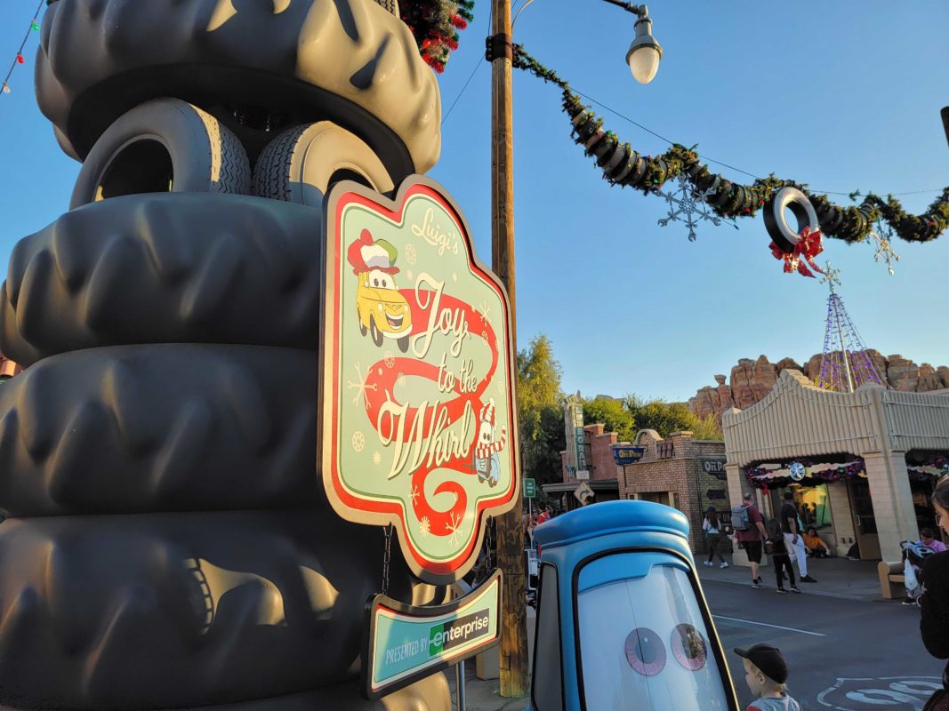 Luigi's Joy to the Whirl sign in Cars Land