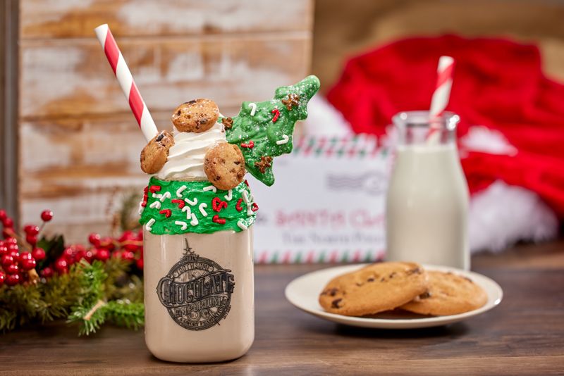 santa's cookie and milkshake