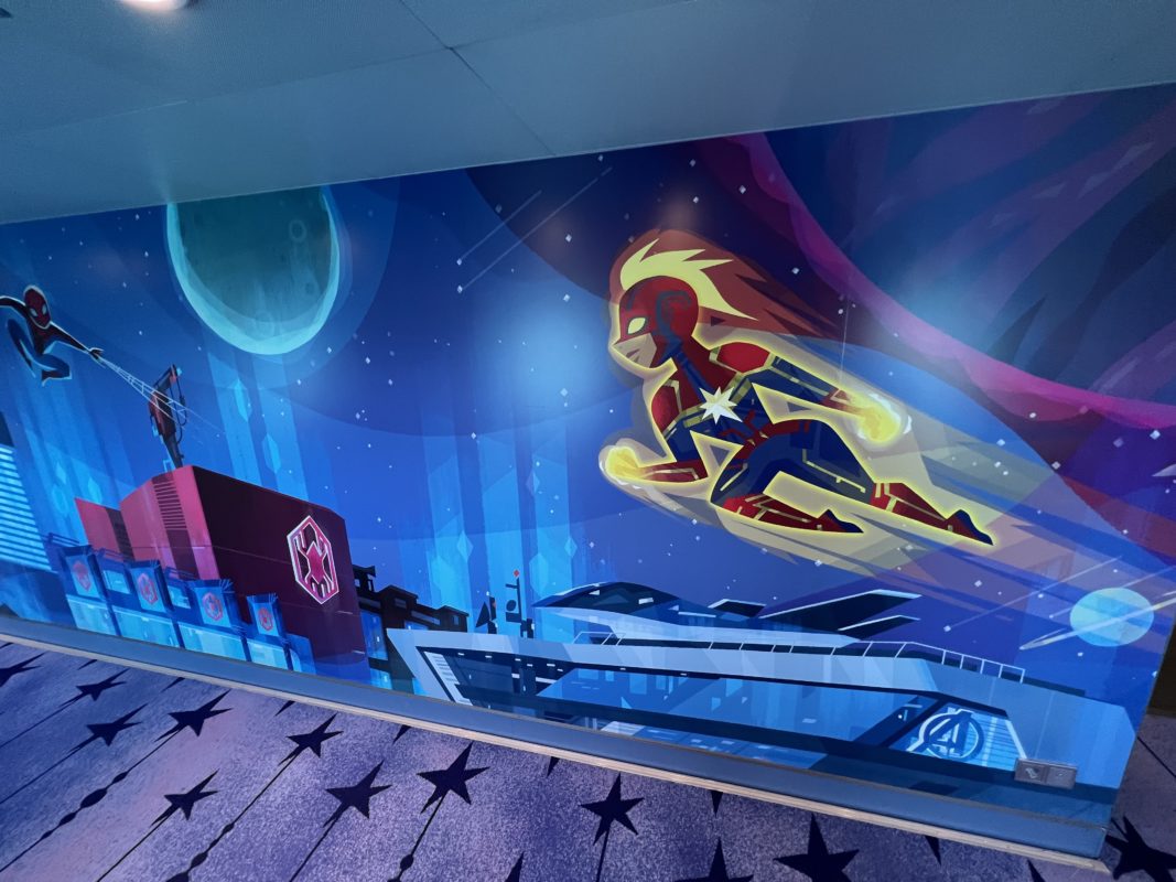 Disney Wish Oceaneer Club hallway murals 3054