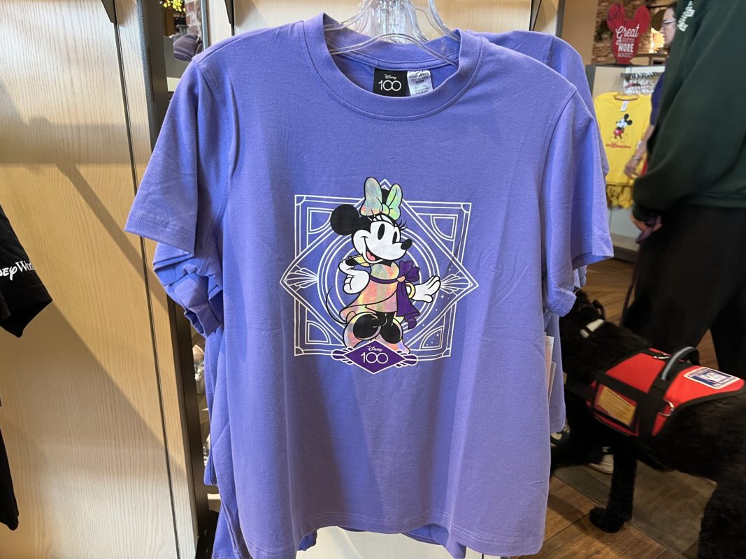 The new Disney 100 shirt featuring Minnie Mouse