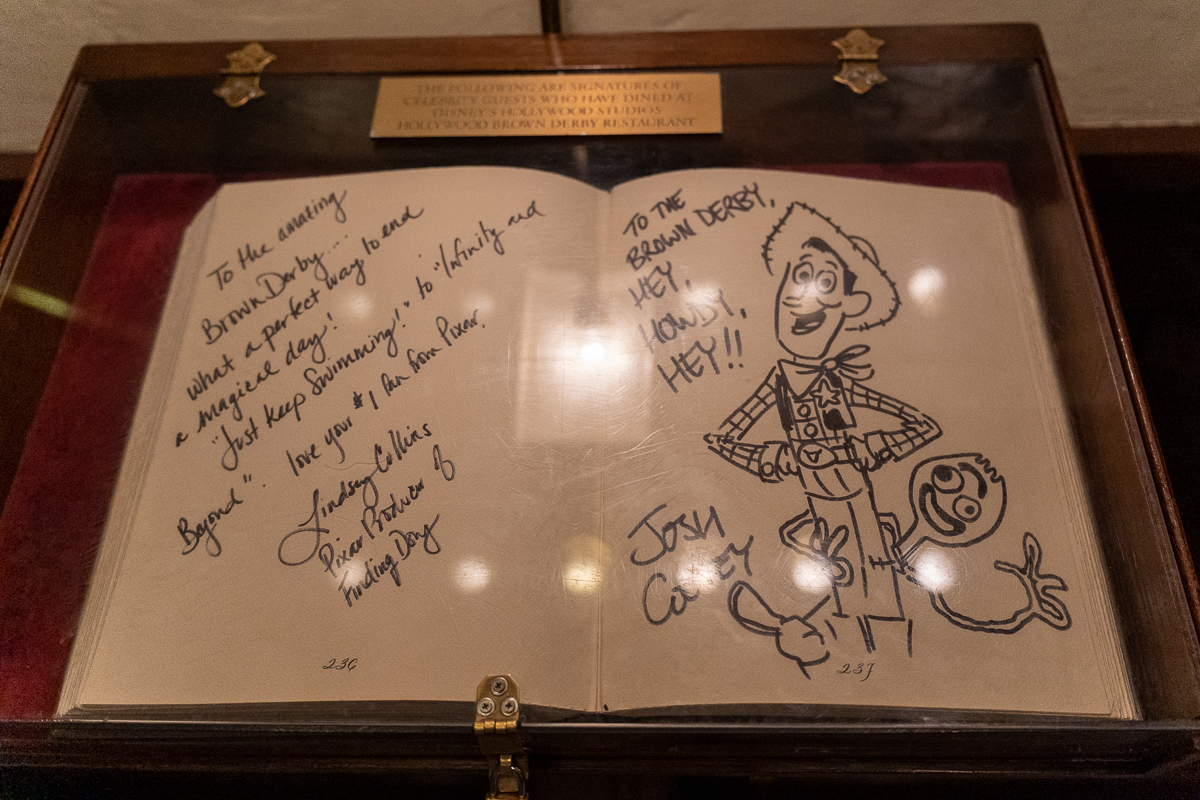 WDW DHS The Hollywood Brown Derby guest book