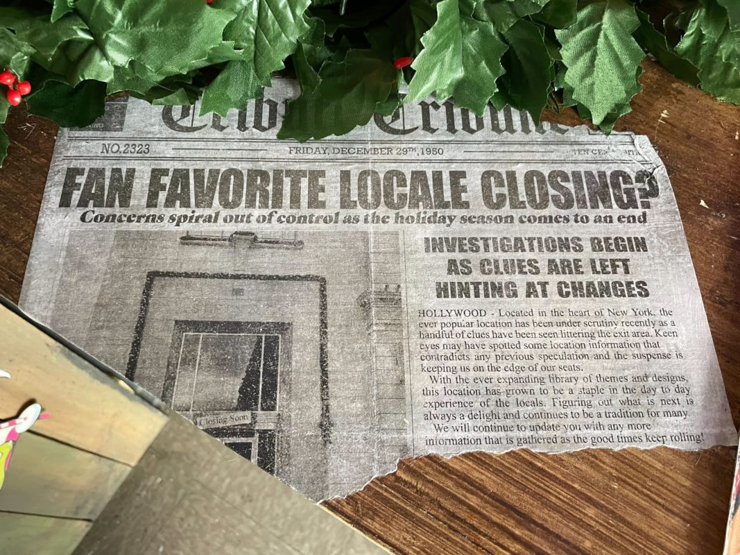 tribute store moving newspaper clue 2085