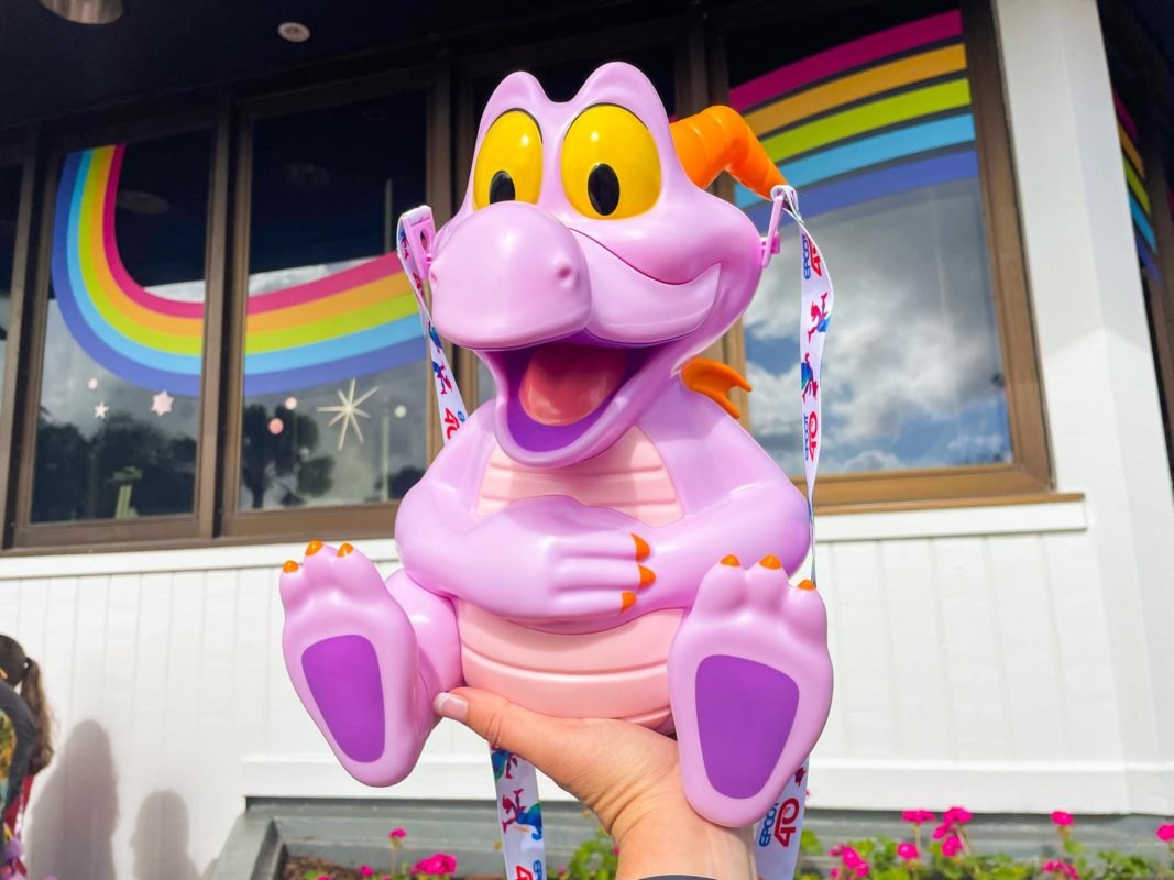 Figment popcorn bucket with EPCOT 40 strap