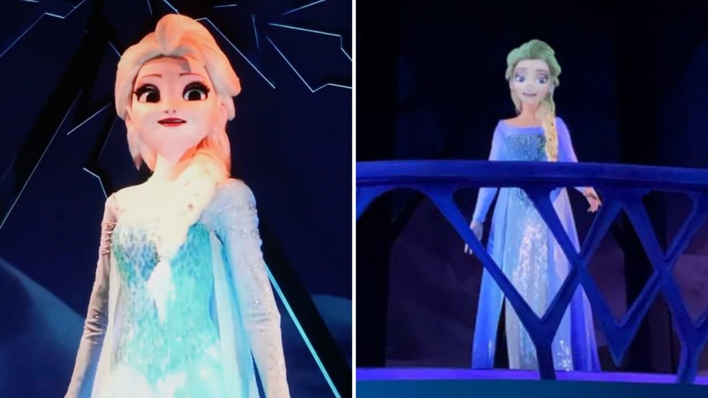 hong kong epcot elsa animatronic frozen ever after collage